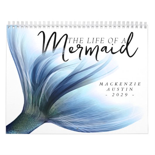 #MermaidLife人魚の命 |引用文ブルー写真 カレンダー (カバー)