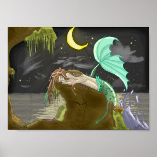mermaidmoonlight by実験的な虹 ポスター