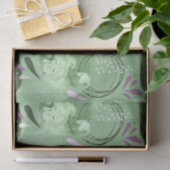 Mermaidsお洒落緑の抽象芸術背景 薄葉紙 (ギフト)