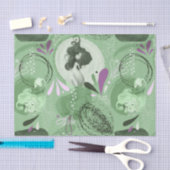 Mermaidsお洒落緑の抽象芸術背景 薄葉紙 (クラフト)