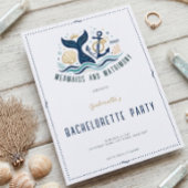 Mermaids and Matrimony Ocean Bachelorette Party 招待状