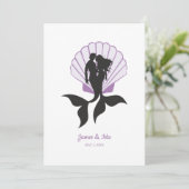 Mermaids Couple in Lillac Design 招待状 (スタンド正面)