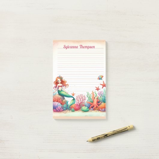 Mermaid's Cove Sticky Notes ポストイット (デスク上)