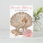 Mermaids + Matrimony Bridal Shower Party 招待状 (スタンド正面)