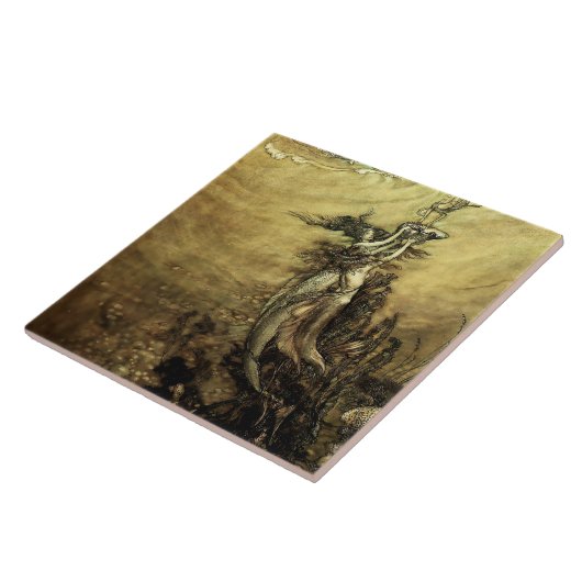 “Mermaids of the Rhine” by Arthur Rackham タイル (側面)