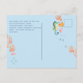 Mermaids PHOTOパーソナライズされた招待状発表 ポストカード (裏面)