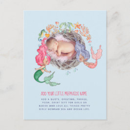 Mermaids PHOTOパーソナライズされた招待状発表 ポストカード