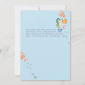 Mermaids PHOTOパーソナライズされた招待状発表 招待状 (裏面)