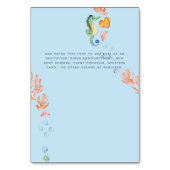 Mermaids PHOTOベビーシャワーパーティー テーブルナンバー (裏面)