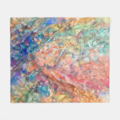 Mermaid's Shadow: Ocean Depths フリースブランケット (正面(横))