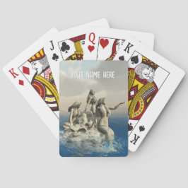 Mermaids statue. Personalized トランプ