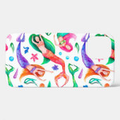 Mermaids Water color：シームレスな海洋パターン Case-Mate iPhoneケース (裏面 (横))
