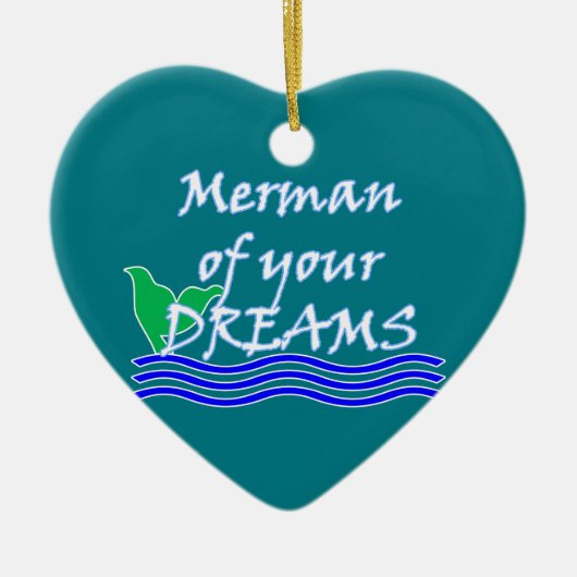 Merman Of Your Dreams （白） セラミックオーナメント (正面)