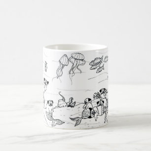 Merpugs コーヒーマグカップ