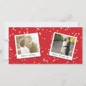 Merried Christmas Holly Mistletoe Photo 結婚's シーズンカード (裏面)