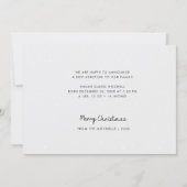 Merrier Script Holiday Birth Announcement Card 案内状 (裏面)