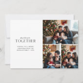 Merrier Together Family Photo With Baby Christmas シーズンカード (正面)