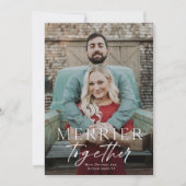 Merrier together full bleed photo Merry Christmas シーズンカード (正面)