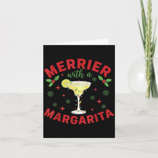 Merrier With A Margarita Christmas  カード (正面)