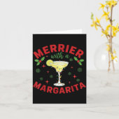 Merrier With A Margarita Christmas  カード (黄色い花)