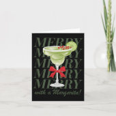 Merrier With A Margarita Christmas Drinking Margar カード (正面)