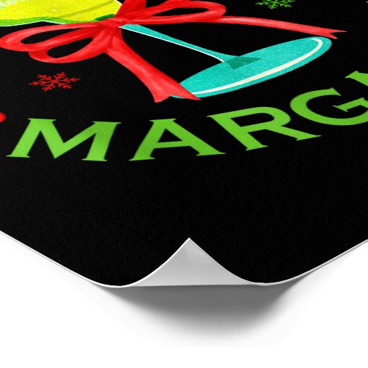 Merrier With A Margarita Christmas Drinking Margar ポスター (角)