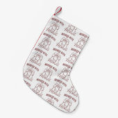 Merrier with Mimosas Christmas Prosecco Wine Party スモールクリスマスストッキング (正面 (吊り時))