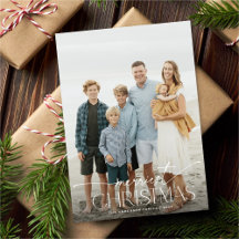 Merriest Christmas Elegant Holiday Photo Card