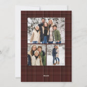 Merriest Christmas elegant maroon photo シーズンカード (裏面)