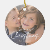 Merriest Christmas Family Joy Christmas セラミックオーナメント (正面)