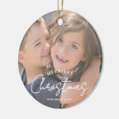 Merriest Christmas Family Joy Christmas セラミックオーナメント (左)