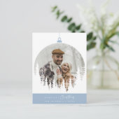 Merriest Christmas Family Photo, Pine Tree Layover ポストカード (スタンド正面)