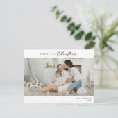 Merriest Christmas Family Photo, Winter Happiness ポストカード (スタンド正面)