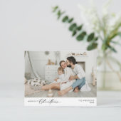 Merriest Christmas Family Photo, Winter Happiness ポストカード (スタンド正面)