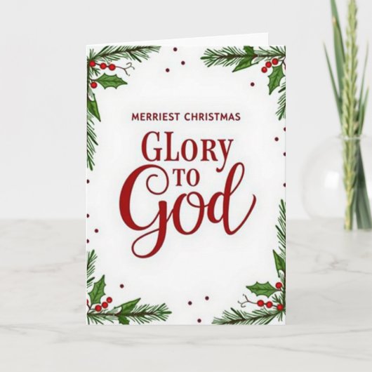 Merriest Christmas Glory To God Card カード (正面)