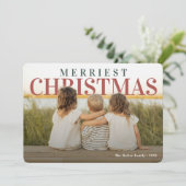 Merriest Christmas Modern Photo シーズンカード (スタンド正面)