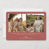 Merriest Christmas Modern Photo シーズンカード (裏面)