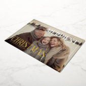 Merriest Modern Christmas Photo 箔シーズンカード (回転した状態)