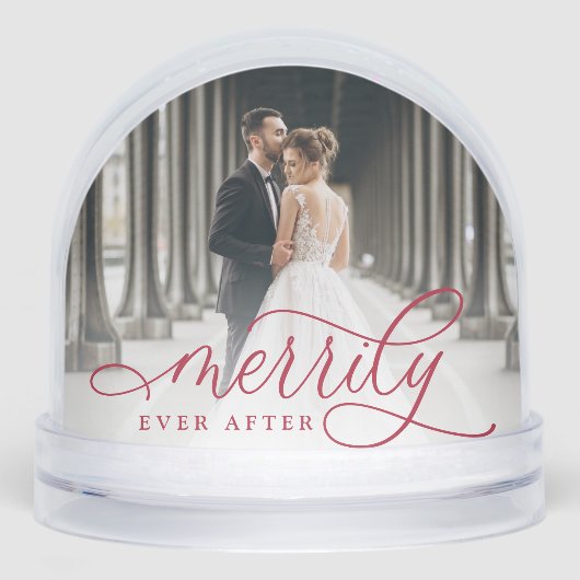 Merrily Ever After Wedding Photo & Custom Text (正面)