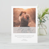 Merrily Married | Elegant First Christmas Photo  シーズンカード (スタンド正面)