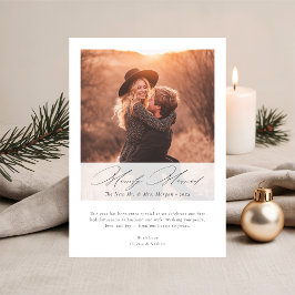 Merrily Married | Elegant First Christmas Photo シーズンカード