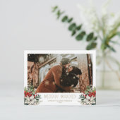 Merrily Married Newlywed Photo シーズンポストカード (スタンド正面)