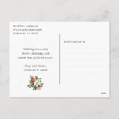 Merrily Married Newlywed Photo シーズンポストカード (裏面)