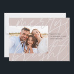 Merrily Sketched | Modern Holiday Photo Card シーズンカード<br><div class="desc">A modern holiday card design in warm neutral colors featuring a horizontal or landscape-oriented photo with "Merry & Bright" overlaid in oversized,  tone on tone lettering. Personalize with your custom holiday greeting,  family name,  and the year. A chic and modern minimalist choice for your Christmas 2021 cards.</div>