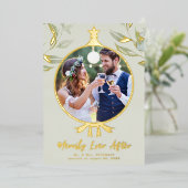 Merriy Everの写真結婚の後 箔シーズンカード (立ち正面)