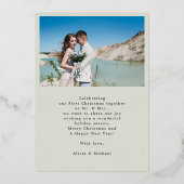 Merriy Everの写真結婚の後 箔シーズンカード (裏面)