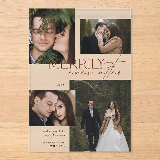 Merriy Ever After Red Script 4 Photo アクリル招待状 (正面)