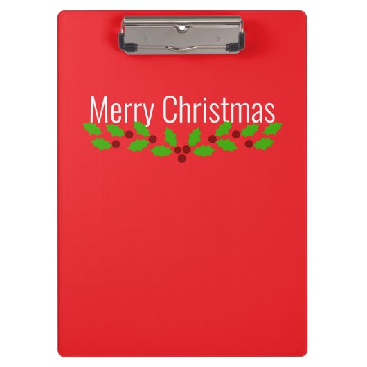 Merrry Christmas, holiday red, クリップボード (正面)