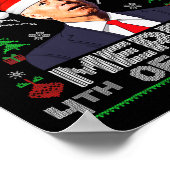 Merry 4th Of Easter Fun Biden Ugly Christmas Men  ポスター (角)