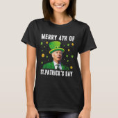 Merry 4th Of St Patricks Day Confused Funny Joe Bi Tシャツ (正面)